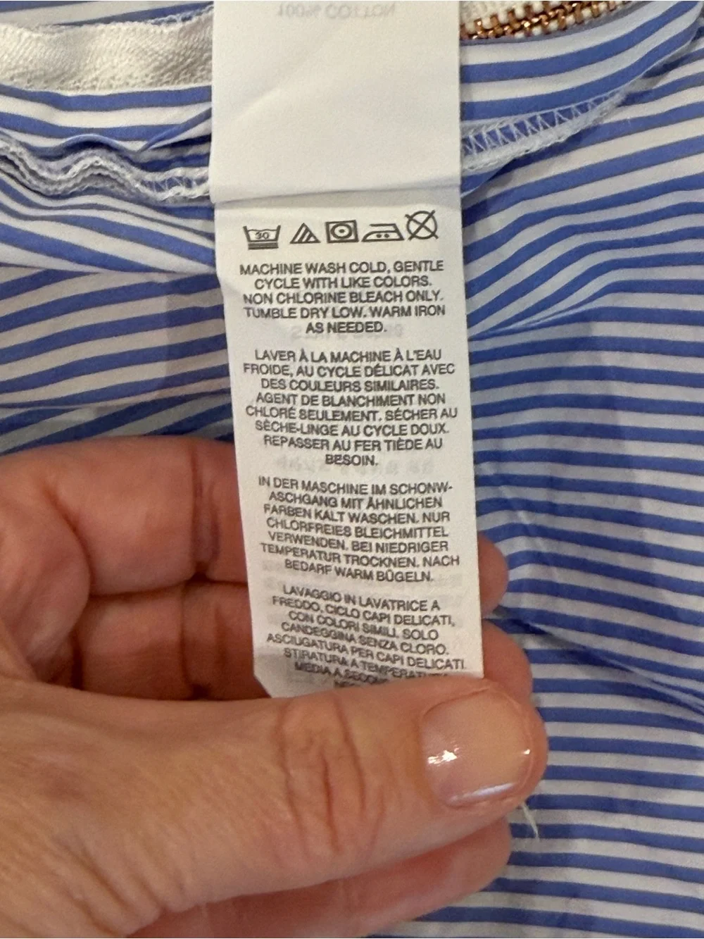 J.Crew Blue & White Striped Sleeveless Popover Top – Size 00